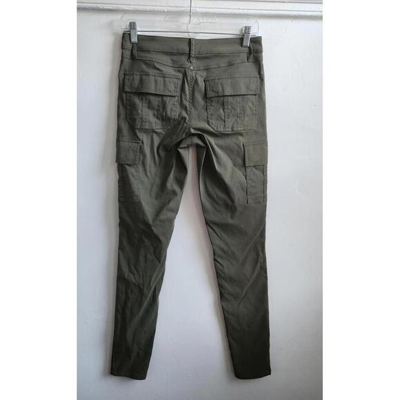 prAna Cargo Pants Womens 2 Olive Green Slim Skinny Utility Outdoor Hiking Travel - Picture 3 of 5